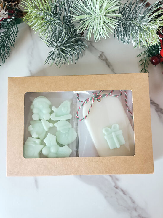 Kalėdinis kvapnus vaško rinkinys: tirpukai + sojų vaško sausas kvapas